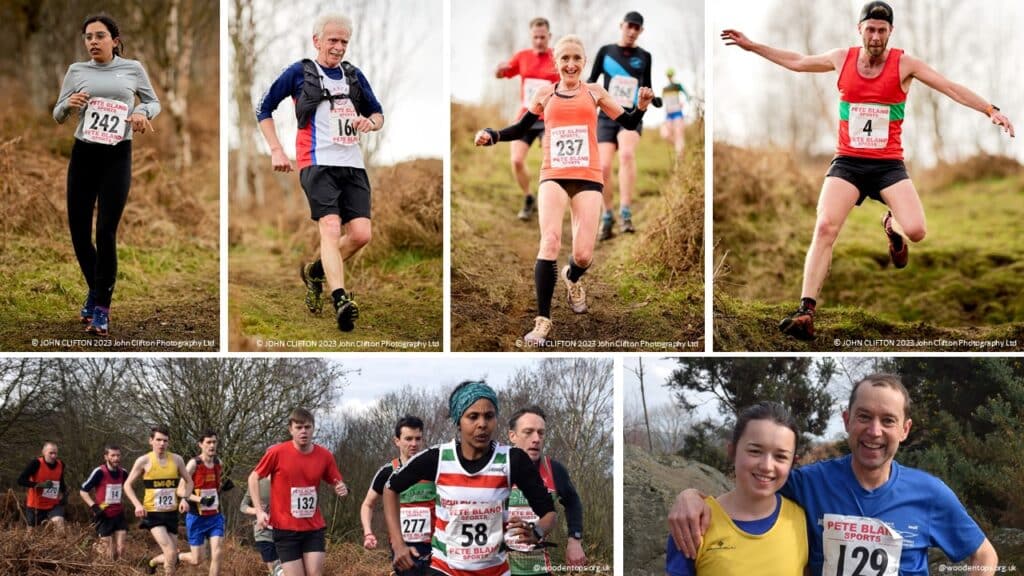 Runners at the Ilkley Moor Fell Race